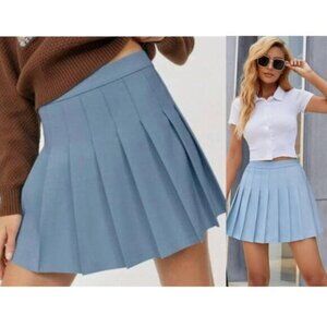 Women's Aritzia Sunday Best Micro Skirt Pleated Light Blue